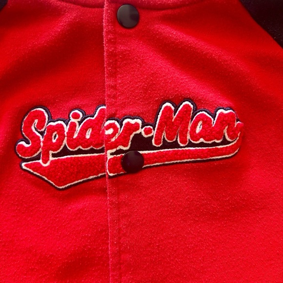Boys Spiderman Red and Navy Kids Hoodie size 7 - Picture 6 of 11
